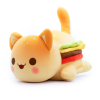 Meemeow Aphmau Plush Meemeows Food Cats Plushie Bunle Ahpmau French Fries Burger Pillow Plush Toys Kawaii - Aphmau Store