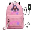 Men s laptop USB bag canvas shoulder bag boys and girls backpack with pencil case Aphmau 1 - Aphmau Store