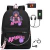 Men s laptop USB bag canvas shoulder bag boys and girls backpack with pencil case Aphmau - Aphmau Store