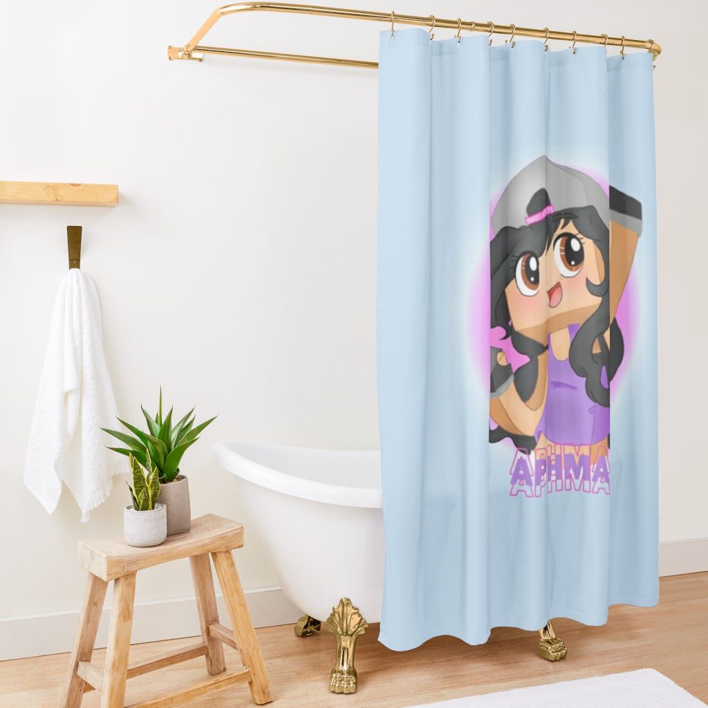 Aphmau And Cat Shower Curtain Official Aphmau Merch