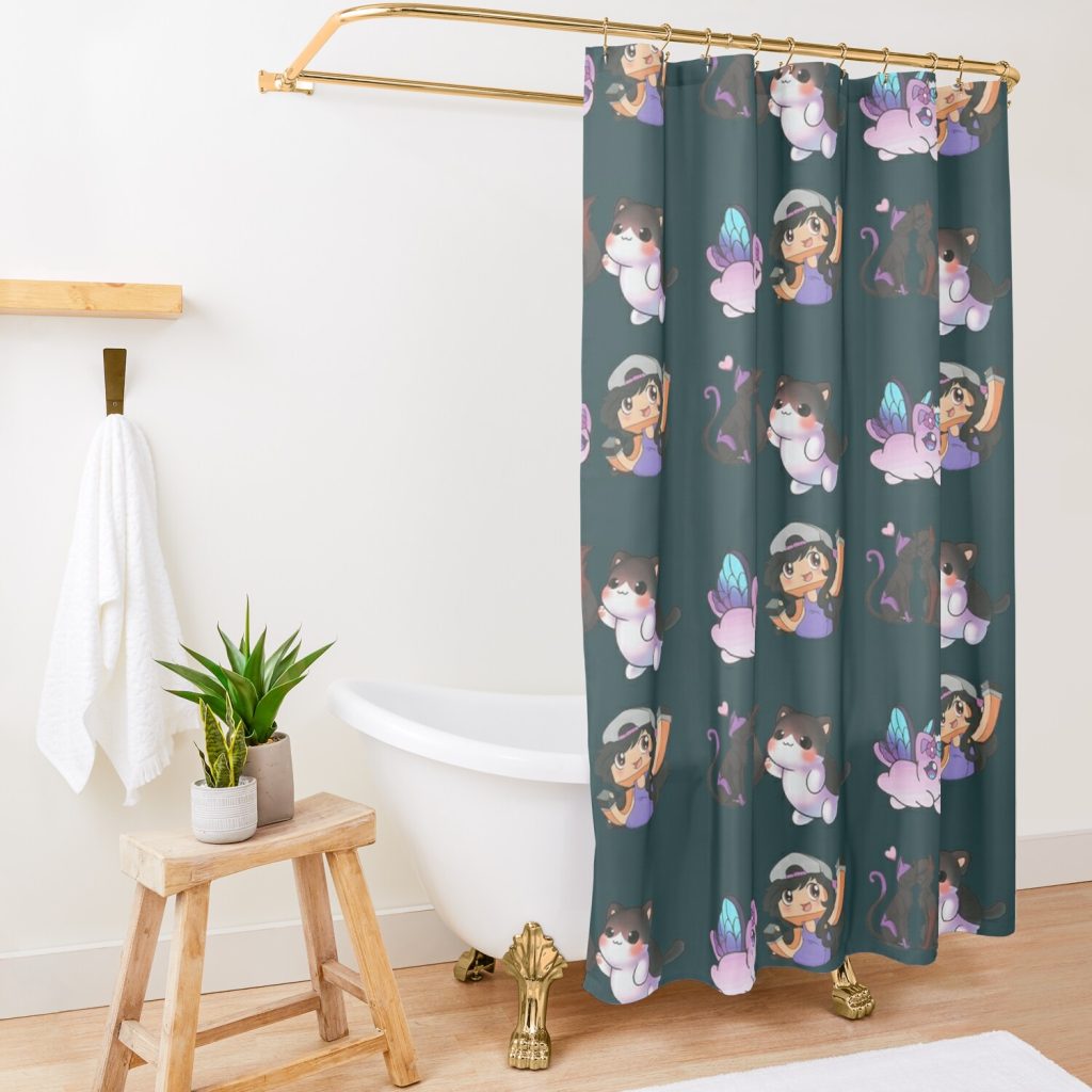 Aphmau Pack Shower Curtain Official Aphmau Merch